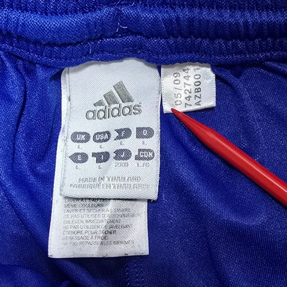 Adidas Soccer Shorts‎ Mens Large Royal Blue Climalite Athletic Gym Vintage